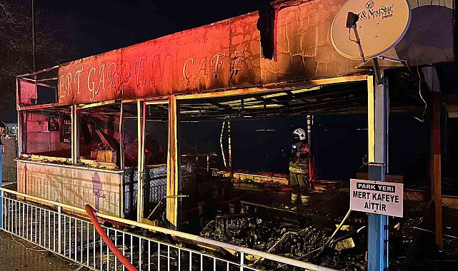 Kurşunlu Sahili'nde gece yarısı yangın paniği
