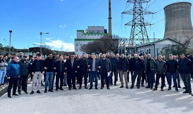 Kütahya Tunçbilek'te elektrik üretim işçileri eylemde