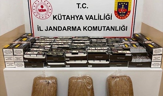 Kütahya'da kaçak tütün ve sigara operasyonu