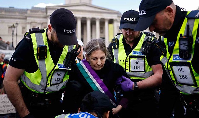 Londra'daki Filistin'e destek protestosunda gözaltı sayısı 523'e yükseldi