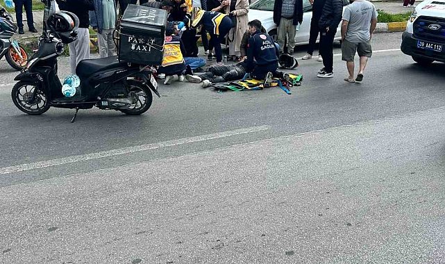 Lüleburgaz'da otomobilin çarptığı motosikletteki 2 genç yaralandı