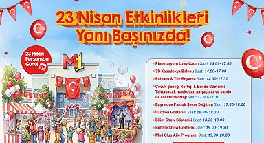 M1 Konya AVM'den 23 Nisan'da çocuklar için ücretsiz etkinliler