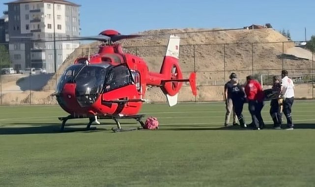 Malatya'da ambulans helikopter 78 yaşındaki hasta için havalandı
