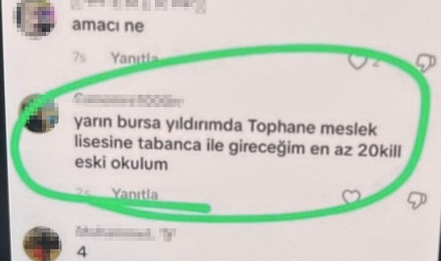 Maraş ve Urfa'da okula yapılan saldırı sonrası Bursa'da "Sıra bende" yazan şüpheliye operasyon düzenlendi