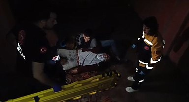 Merdivenlerden yuvarlanan işçi yaralandı