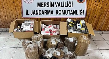 Mersin'de kaçak makaron operasyonu: 2 gözaltı