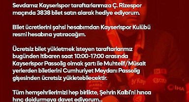 Milletvekili Ersoy'dan Kayserispor taraftarına destek