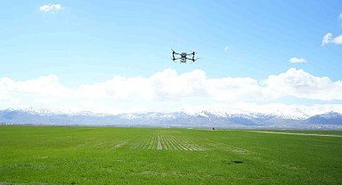 Muş'ta 42 bin dönümlük tarım arazisi dron ile gübrelendi