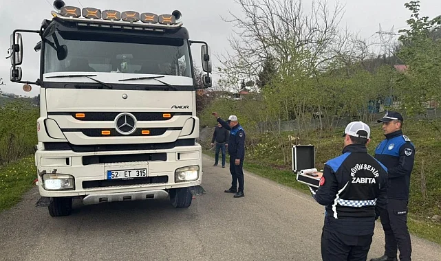 Ordu'da ağır tonajlı araçlara sıkı denetim