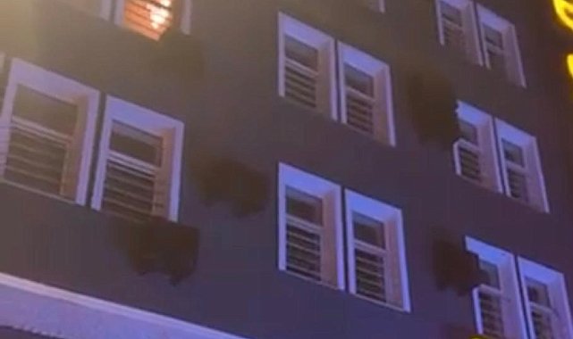 Otel odasındaki yangın itfaiye ve 112'yi alarma geçirdi