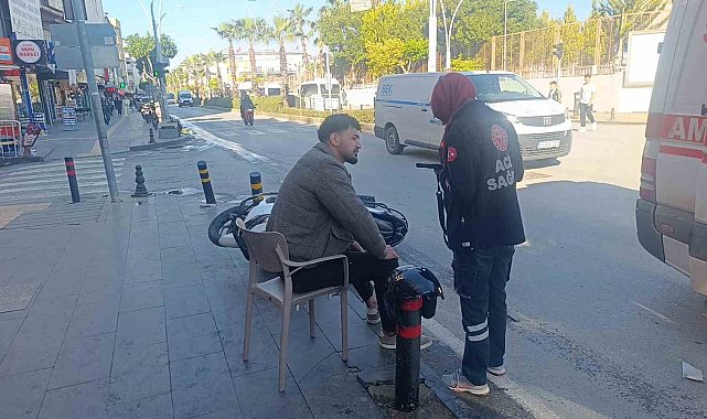 Otomobil ile motosikletin çarpıştığı kazada 1 kişi yaralandı