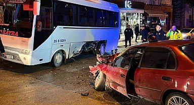 Otomobilin minibüse yandan çarptığı kazada 1 kişi yaralandı