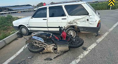 Otomobille çarpışan motosikletin sürücüsü hayatını kaybetti