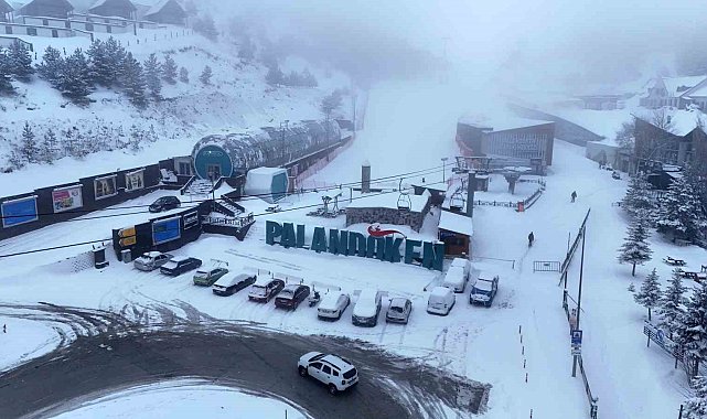 Palandöken'de kar kalınlığı 210 santimetreye ulaştı