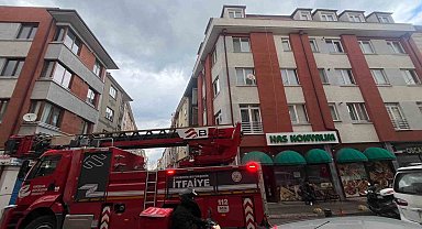 Pide salonunun bacasında çıkan yangın korkuttu