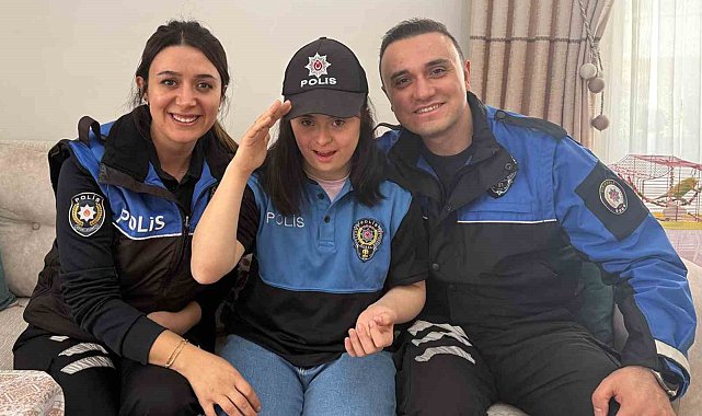 Polis olma hayali kuran İrem'e doğum gününde üniforma sürprizi