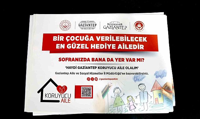"Haydi Gaziantep Koruyucu Aile Olalım" ve "Sofranda Bana da Yer Var mı" temalı yemek altlıkları tanıtıldı