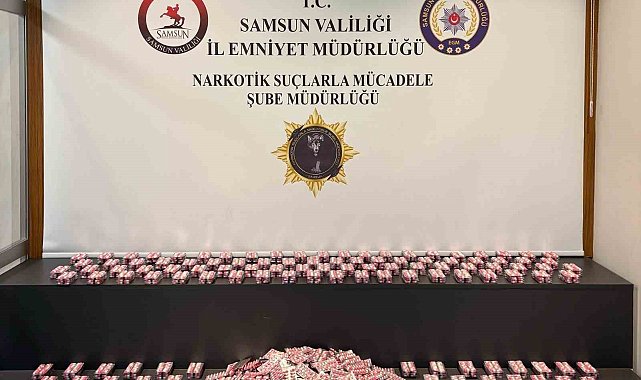 Samsun'da 15 bin 750 adet uyuşturucu hap ele geçirildi