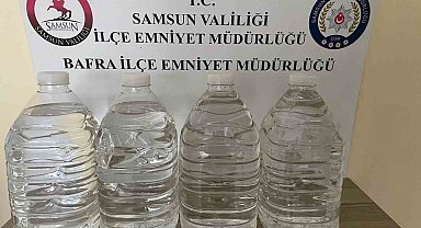 Samsun'da 20 litre etil alkol ele geçirildi