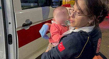 Samsun'da ev yangını: Anne ve 6 aylık bebeği hastanelik oldu