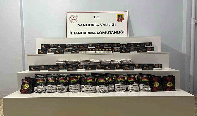 Şanlıurfa'da 82 kilo kaçak nargile tütünü ele geçirildi