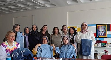 Sashiko atölyesiyle ürünlerini yenilemeyi öğrendiler