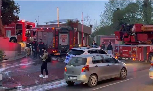 Şişli'de plaza otoparkındaki elektrikli otomobil alevlere teslim oldu