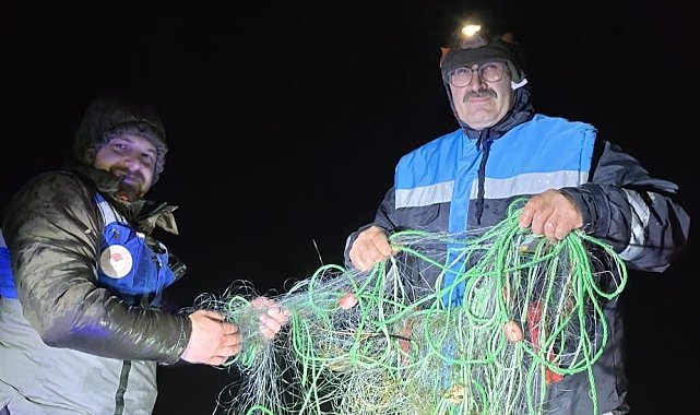 Suğla Gölü'nde kaçak avcılığa geçit yok: 800 metrelik ağ imha edildi