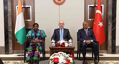 TBMM Başkanı Kurtulmuş, Fildişi Sahili Senatosu Başkanı Camara ve Ulusal Meclisi Başkanı Achi ile görüştü