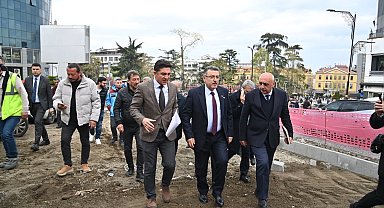Trabzon'da Başkan Genç, Meydan'daki dönüşümü yerinde inceledi