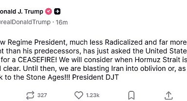 Trump: "İran'da yeni rejimin lideri, ABD'den ateşkes talep etti"