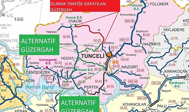 Tunceli-Ovacık yolunda çalışma: Yol trafiğe kapatılacak