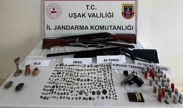 Uşak'ta 284 adet sikke ele geçirildi