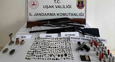 Uşak'ta 284 adet sikke ele geçirildi