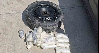 Yedek lastikten uyuşturucu çıktı