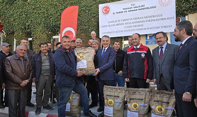 Yozgat'ta 676 paket yerli ve milli ayçiçeği tohumu dağıtıldı