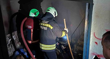 Yozgat'ta metruk binada çıkan yangın kısa sürede söndürüldü