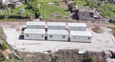 AFAD'dan Sungurlu'daki fırtına ve hortumzedelere konteyner desteği