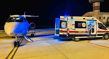 Ağrı'da kalp yetmezliği tanısı bulunan çocuk, uçak ambulansla Ankara'ya sevk edildi
