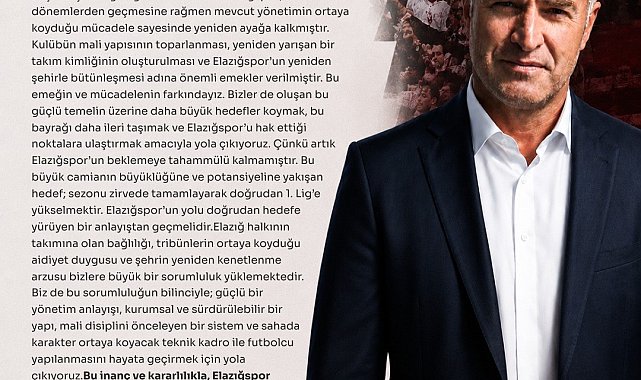 Ahmet Toprak, Elazığspor başkanlığına adaylığını açıkladı