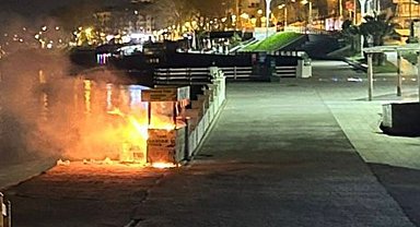 Akçakoca'da mısır tezgahı alev alev yandı