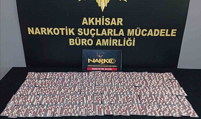 Akhisar'da bin 666 sentetik hap ele geçirildi