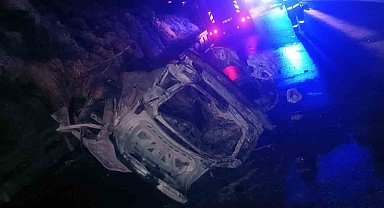 Alanya'da takla atan otomobil alev aldı: 2 ölü, 3 ağır yaralı