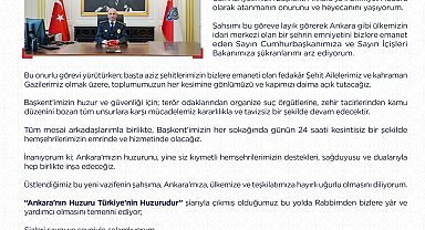 Ankara İl Emniyet Müdürü Yüksek: "Mücadelemiz kararlılıkla ve tavizsiz bir şekilde devam edecektir"