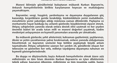 Ankara Valisi Canbolat'tan Kurban Bayramı mesajı