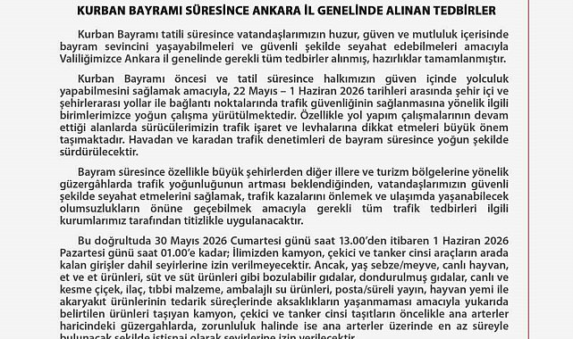Ankara'da bayramda 24 binin üzerinde emniyet ve jandarma personeli görev başında olacak