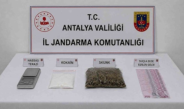 Antalya'da uyuşturucu operasyonunda 1 şüpheliye işlem