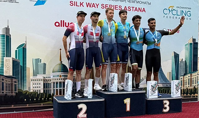 Astana'da pist bisikleti yarışlarında millilerin altın ve gümüş madalya gururu