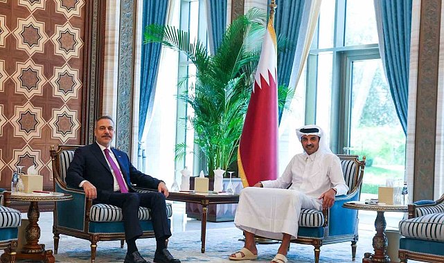 Bakan Fidan, Katar Emiri Şeyh Tamim bin Hamad Al Thani tarafından kabul edildi