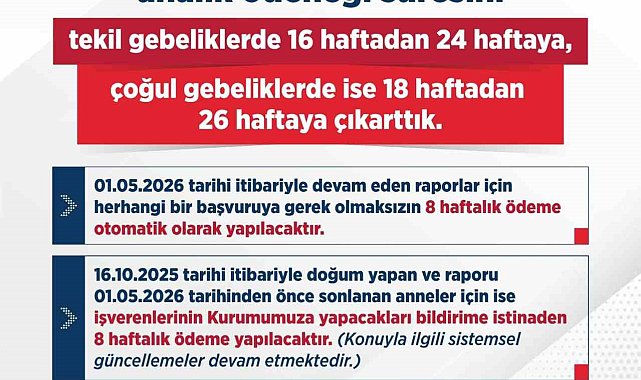 Bakan Işıkhan duyurdu: Doğum izni 16 haftadan 24 haftaya çıkarıldı